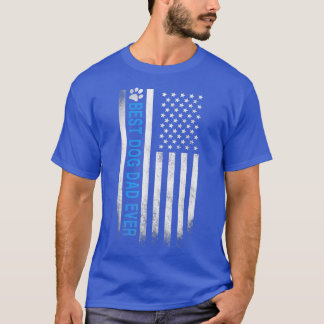 Camiseta Best Dog Dad Ever American Flag Father's Day Gift