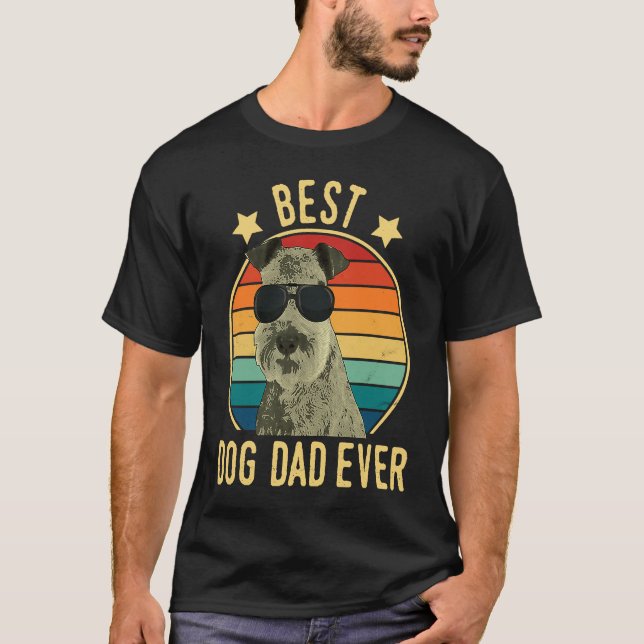 Camiseta Best Dog Dad Ever Lakeland Terrier Father's Day (Frente)