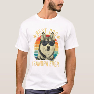 Camiseta Best Dog Grandpa Ever Siberian