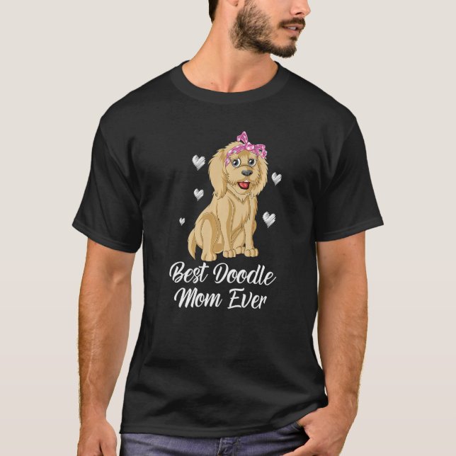 Camiseta Best Doodle Mom Ever Goldendoodle For Mom Premium (Frente)