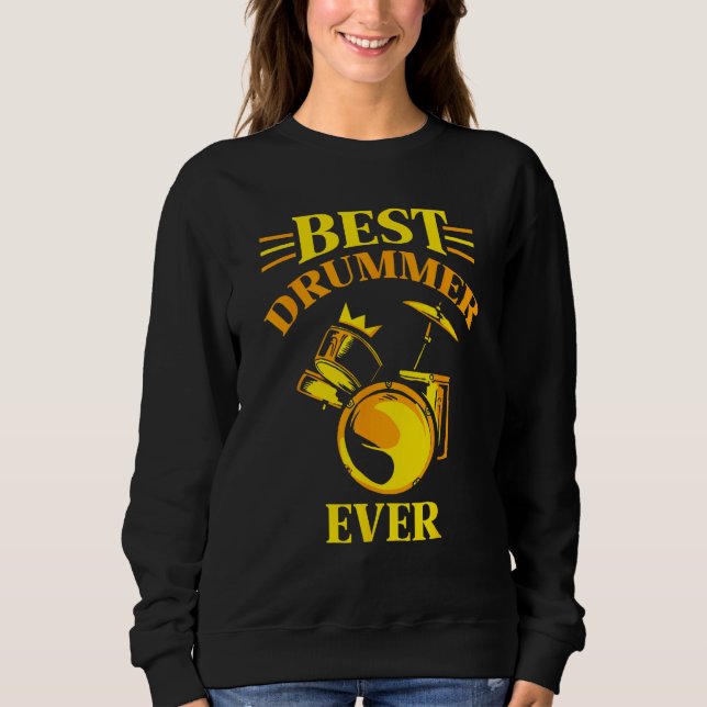 Camiseta Best Drummer Ever Intrument  Drum Drumming (Frente)