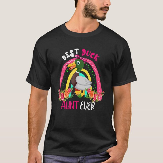 Camiseta Best Duck Aunt Ever Cute Duck Bow Tie Farm Mother' (Frente)