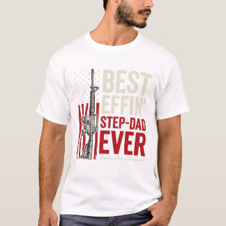 Camiseta Best Effin Step-Dad Ever Patriotic Vintage Vector_