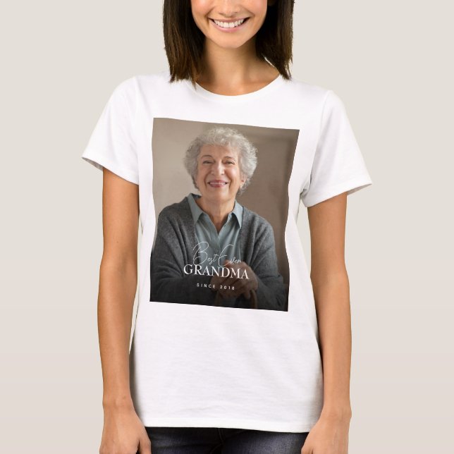 Camiseta Best Ever Grandpa Since 20XX Simple Photo Basic (Frente)
