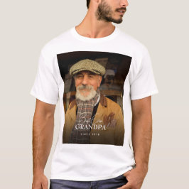 Camiseta Best Ever Grandpa Since 20XX Simple Photo Basic