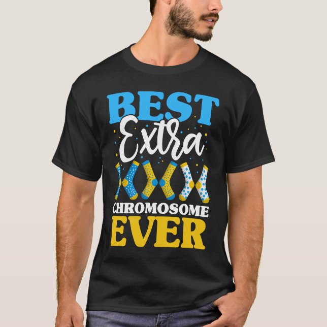 Camiseta Best Extra Chromosome Ever  Down Syndrome Kids Soc (Frente)