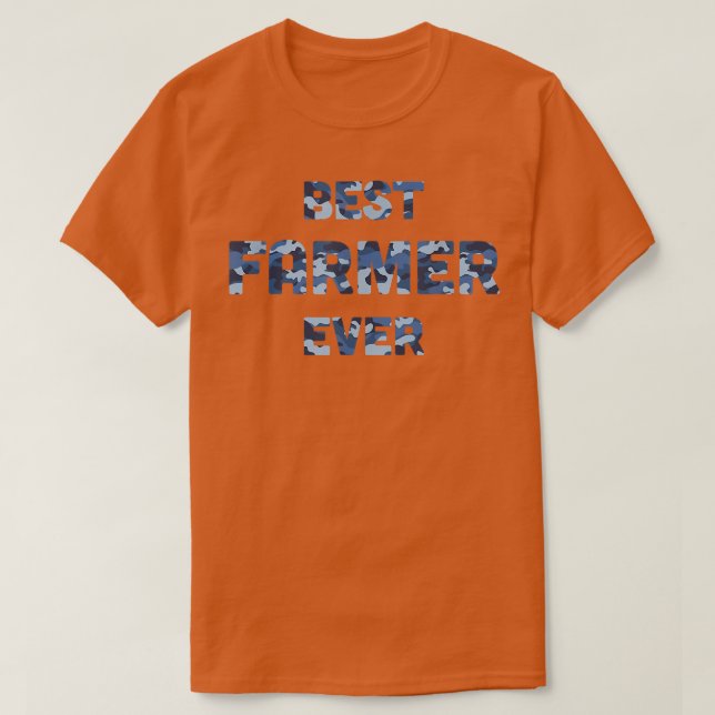 Camiseta Best Farmer Ever Camo  (Frente do Design)