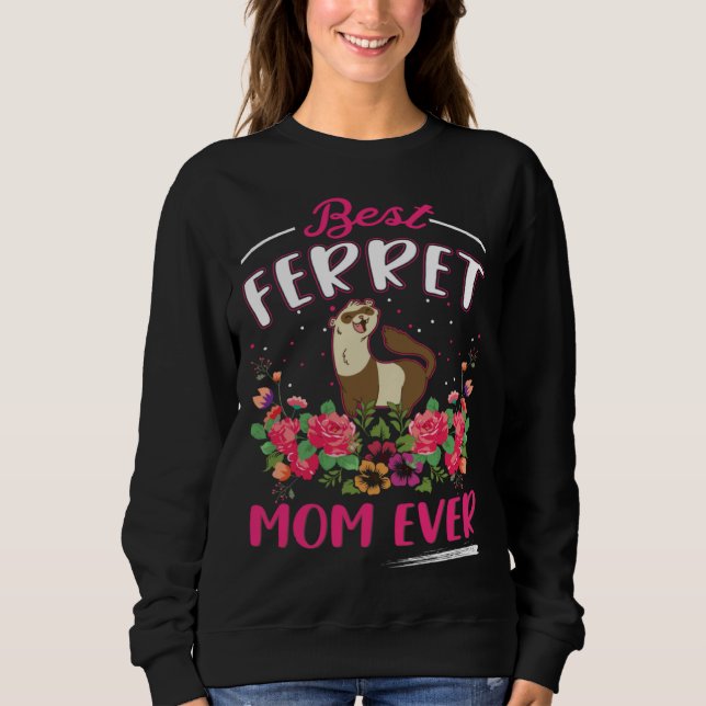 Camiseta Best Ferret Mom Ever  2 (Frente)
