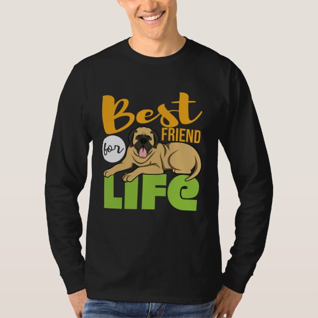 Camiseta Best Friend For Life Mastiff (Frente)