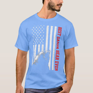 Camiseta Best Gampa Bear Ever USA American Flag Father's Da