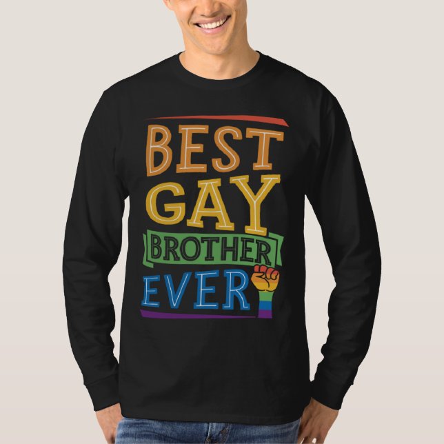Camiseta Best Gay Brother Ever Cute  Gay Pride Sibling (Frente)