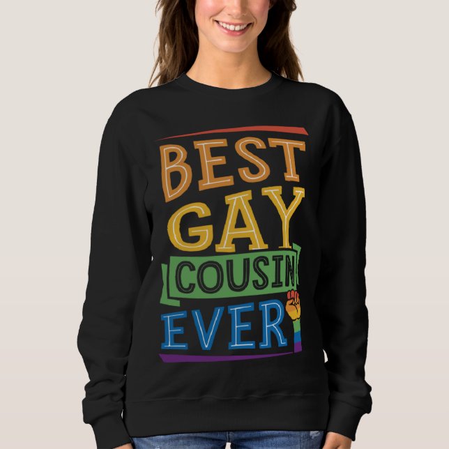Camiseta Best Gay Cousin Ever Cute  Gay Pride Family (Frente)