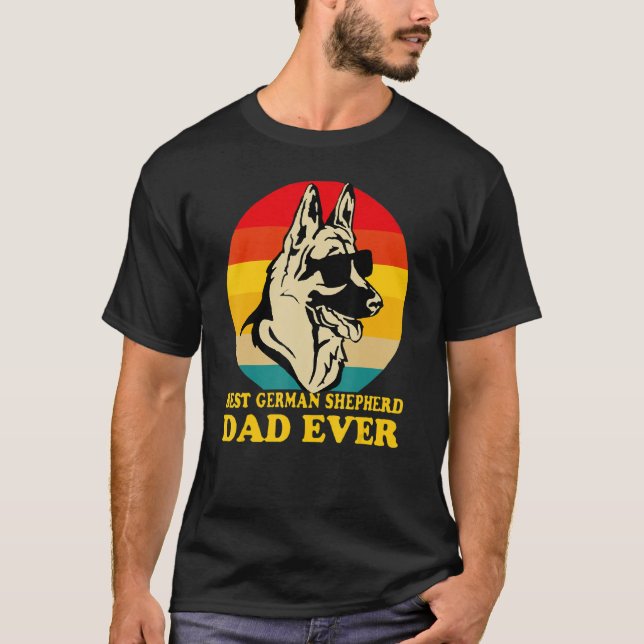 Camiseta Best German Shepherd Dad Ever Father s Day Dog  Ow (Frente)