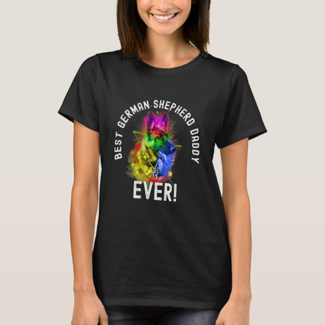 Camiseta Best German Shepherd Daddy Ever Dog Pet Owner (Frente)