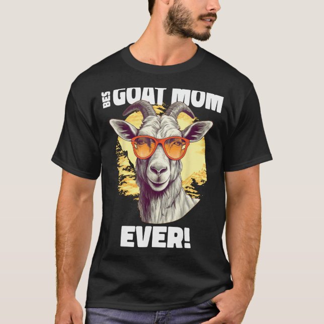 Camiseta Best Goat Mom Ever Goat (Frente)