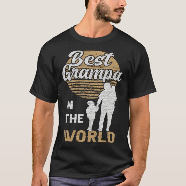 Camiseta Best Grampa in the world Grampa 2 Grandchildren (Frente)