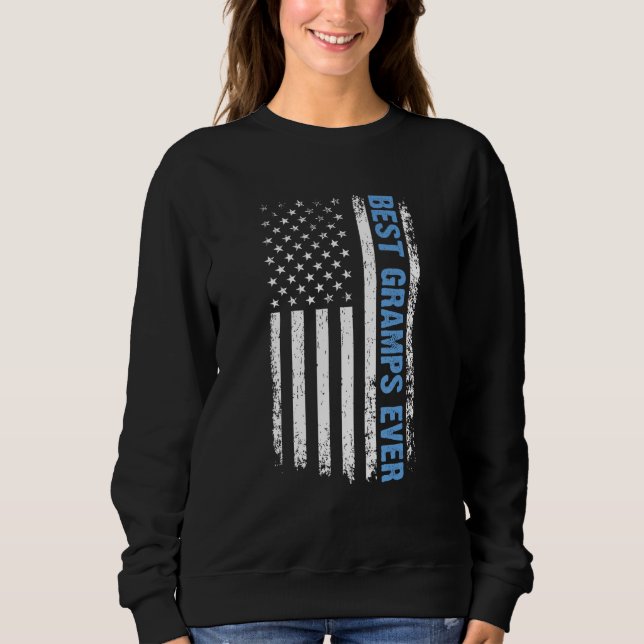 Camiseta Best Gramps Ever 4th Of July American Flag USA Pat (Frente)