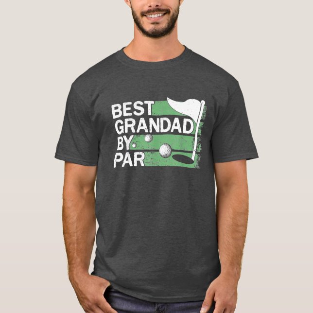 Camiseta Best Grandad By Par Golf Lovers Clothes Fathers Da (Frente)