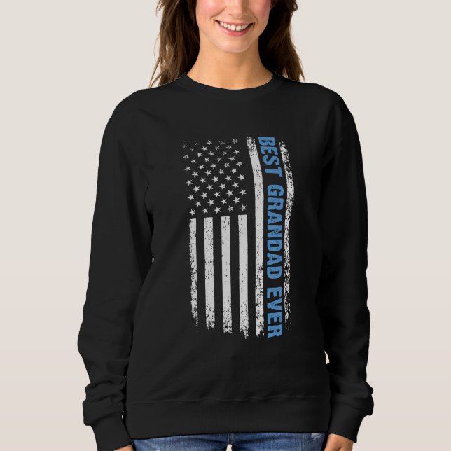 Camiseta Best Grandad Ever 4th Of July American Flag USA Pa (Frente)