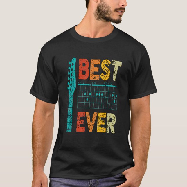 Camiseta Best guitar dad ever chords (Frente)