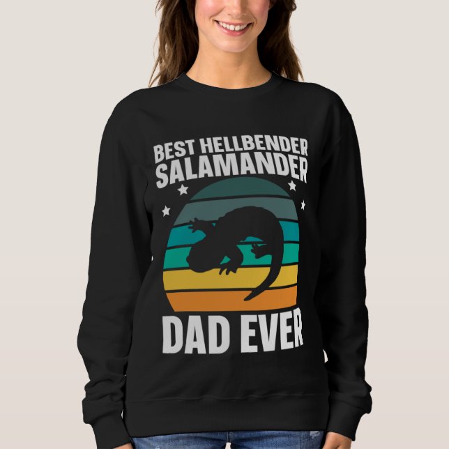 Camiseta Best Hellbender Salamander Dad Biologist Retro (Frente)