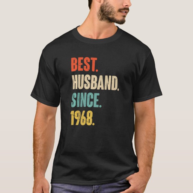 Camiseta Best Husband Since 1968  54 Wedding Anniversary Fo (Frente)