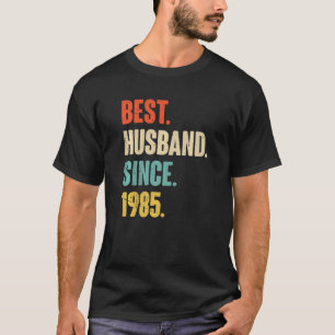 Camiseta Best Husband Since 1985 37 Wedding Anniversary Fo