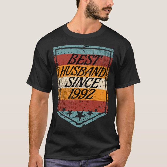 Camiseta Best Husband since 1992 wedding married 1992 marri (Frente)