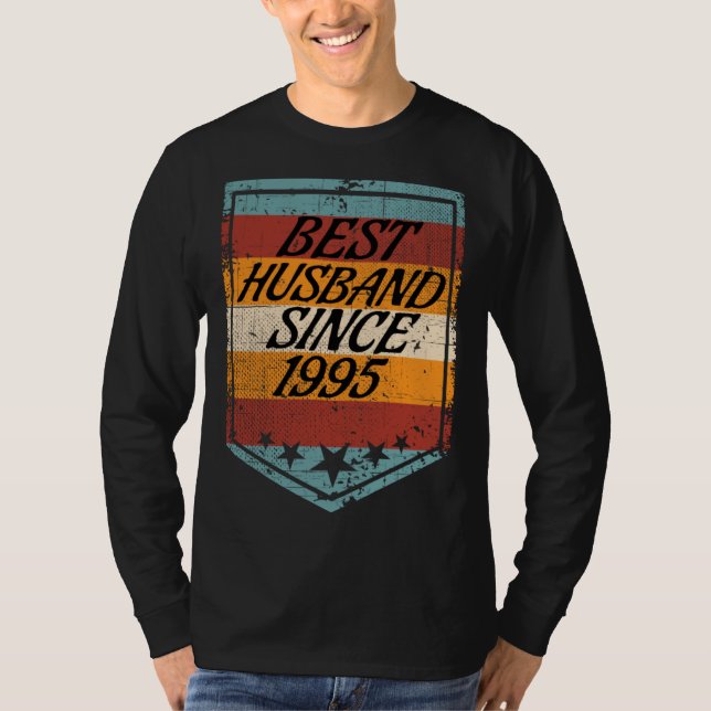 Camiseta Best Husband since 1995 wedding married 1995 marri (Frente)