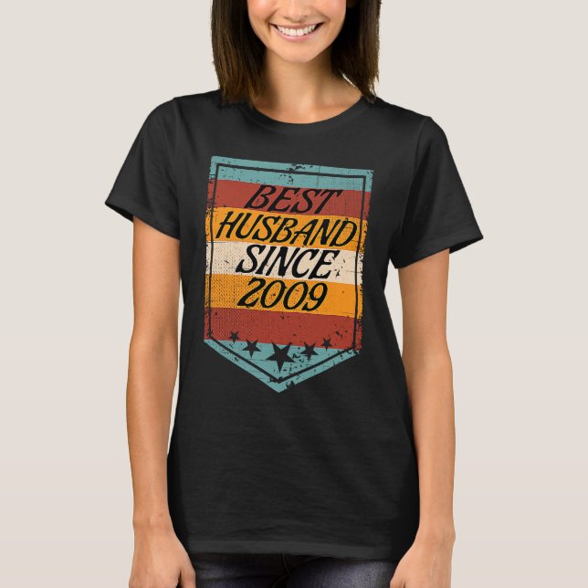 Camiseta Best Husband since 2009 wedding married in 2009 (Frente)