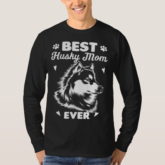 Camiseta Best Husky Mom Siberian Husky (Frente)
