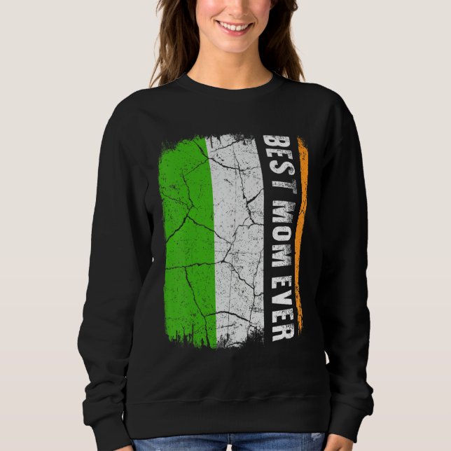 Camiseta Best Irish Mom Ever Ireland Flag Mother's Day (Frente)
