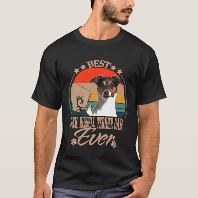 Camiseta Best Jack Russell Terrier Dad Ever        (Frente)