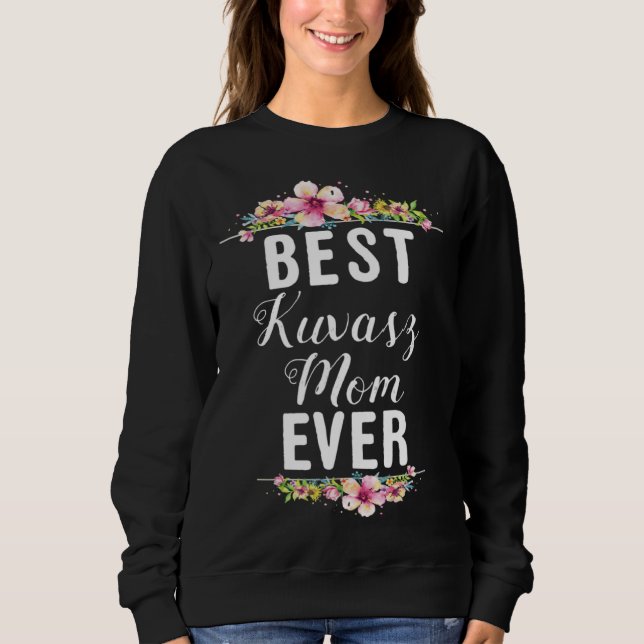 Camiseta Best Kuvasz Mom Ever Floral (Frente)