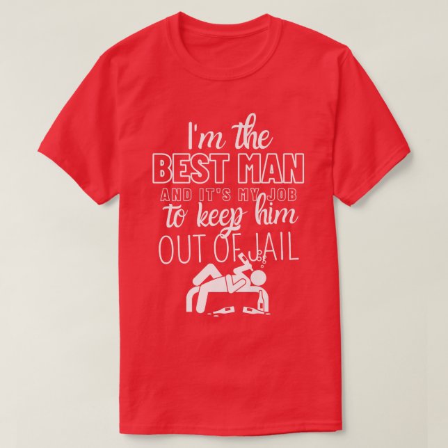 Camiseta Best Man Wedding Party Bachelor Party GroomsmenT-S (Frente do Design)