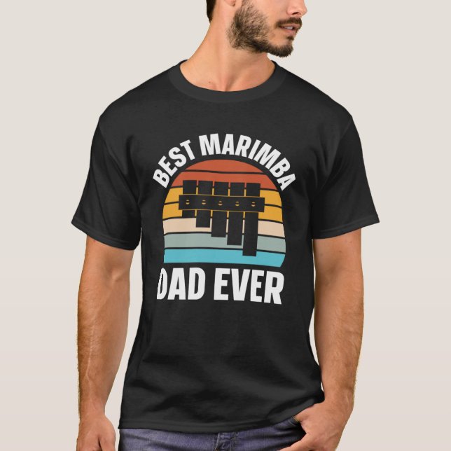 Camiseta Best Marimba Dad Instrument Musician Retro (Frente)
