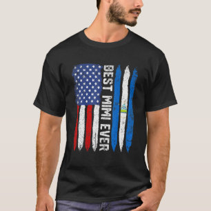 Camiseta Best Mimi Ever Dia de as mães Nicarágua Flag Ret