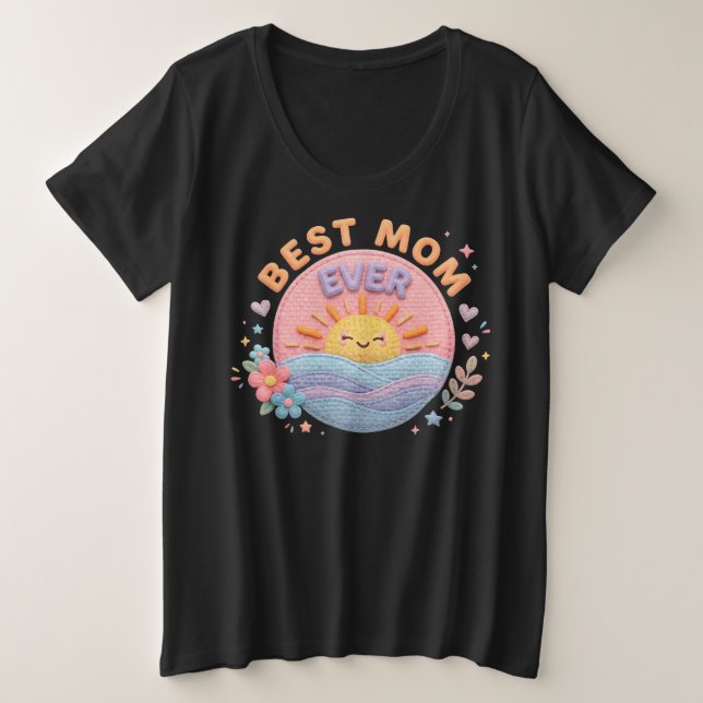Camiseta Best Mom Ever  (Frente do Design)