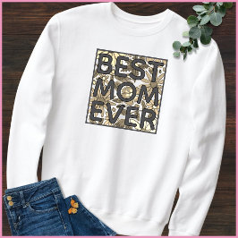 Camiseta Best Mom Ever Hand Drawn Floral Quote