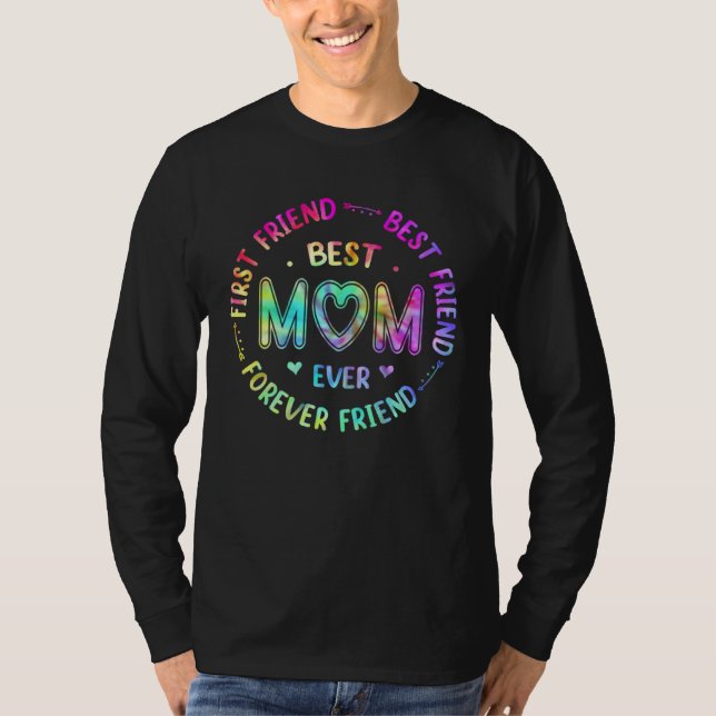 Camiseta Best Mom Ever Tie Dye Mama Mommy Mama Grandma Moth (Frente)