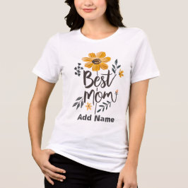 Camiseta Best Mom Ever Yellow Floral - Personalised  gifts 