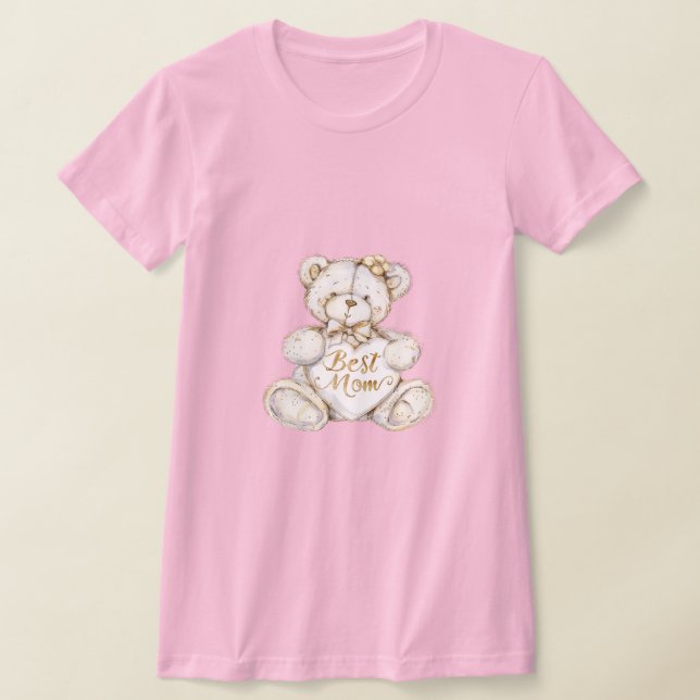 Camiseta Best Mom Mother's Day Teddy Bear (Postura )