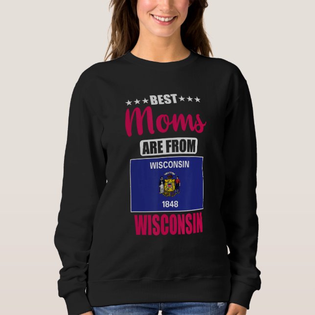 Camiseta Best Moms are from Wisconsin (Frente)
