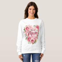 Best Mum Aquarell Blumenherz Design