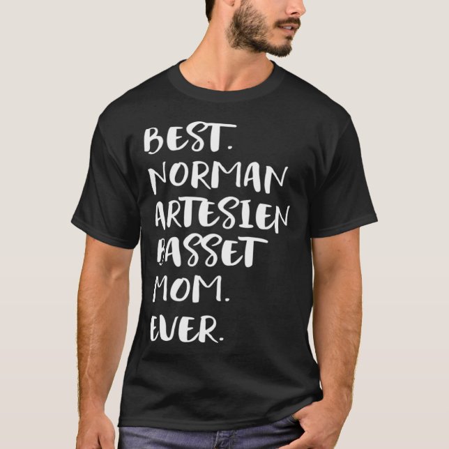 Camiseta Best Norman Artesien Basset Mom Ever Basset Artési (Frente)