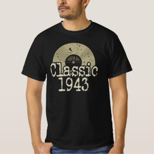 Camiseta Best Of 1943 Classic Vinyl, Nascer De Aniversário
