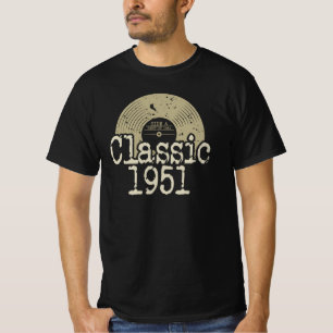 Camiseta Best Of 1951 Classic Vinyl, Nascer De Aniversário
