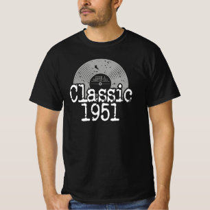 Camiseta Best Of 1951 Classic Vinyl, Nascer De Aniversário