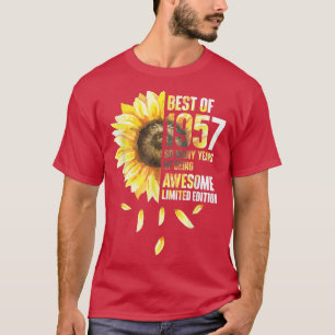 Camiseta Best Of 1957 Sunflower Year Of Birth Day (Melhor A