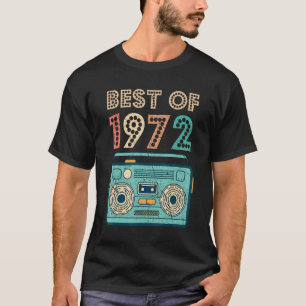 Camiseta Best Of 1972 50th Birthday Cassette Retro Vintage